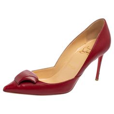 Christian Louboutin Burgundy Leather Pointed-Toe Pumps Size 36.5 | From a unique collection of rare vintage High Heels at https://www.1stdibs.com/fashion/clothing/shoes/high-heels/. Elegant Almond Toe Heels For Galas, Calf Leather Pointed Toe Court Shoes For Party, Chic Pointed Toe Court Shoes For Galas, Elegant High Heel Court Shoes With Red Sole, Pointed Toe Heels For Galas, Elegant Court Shoes With Red Sole, Elegant Court Shoes With Wrapped Heel For Business, Luxury Pointed Toe Court Shoes For Formal Occasions, Luxury Leather Court Shoes With Wrapped Heel