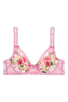 Meet you in the garden.FOR LOVE & LEMONS FOR VICTORIA'S SECRET: An exclusive collaboration that blends dreamy confidence with thoughtful detailing, giving each piece a unique and feminine feel. Feminine Spring Bra With Floral Print, Feminine Floral Print Bra For Spring, Spring Feminine Bra With Floral Print, Feminine Spring Floral Print Bra, Spring Feminine Floral Print Bra, Feminine Underwire Bra For Spring, Feminine Floral Print Underwire Bra, Spring Feminine Underwire Bra, Feminine Pink Bra For Spring