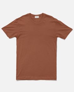 Introducing the Solid Essential Tee. Our solid color tees are everything we can’t live without in a t-shirt, that’s why we made them this way. They’re durable, super-soft, and made to be dressed up or down. Relaxed Fit T-shirt For Everyday, Basic Everyday Pre-shrunk Shirt, Pre-shrunk Brown Crew Neck T-shirt, Classic Brown Cotton T-shirt, Everyday Soft-washed T-shirt, Classic Organic Cotton Solid Tops, Everyday Soft-washed Brown Tops, Everyday Soft-washed Brown Top, Classic Brown Crew Neck T-shirt