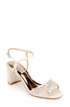 Badgley Mischka Collection Clara Embellished Sandal | Nordstrom Badgley Mischka Bridal Shoes, Badgley Mischka Bridal, Wedding Shoe Ideas, Wedding Day Accessories, Wedding Ready, Glam Modern, Wedding Wardrobe, Wedding Shoes Bride, Elegant Sandals