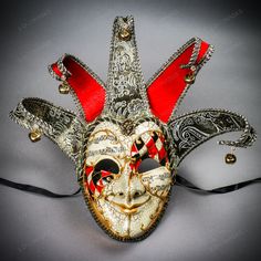 This Jester Joker Mask Is Hand Painted With Red Black Checker Diamond Shape. Decorated With Musical Note And Metallic Gold Around The Eyes For A Unique Look. The Mask Is About 6" Tall And 8" Wide. The Full Mask With All The Wired Velvet And Brocade Flaps Is 14" By 14". Product Description: 100% Brand New, High Quality Made From High Quality Plastic Plastered And Hand Crafted / Paper Make Approximate 14" Tall And 14" Wide Unisex Mask Fit Fit Both Men And Women Adult Comes With Ribbons On 2 Sides Red Masks And Prosthetics For Costume Party And Carnival, Black Medieval Masquerade Mask For Fantasy Events, Medieval Black Mask For Masquerade, Medieval Black Masquerade Mask For Fantasy Events, Medieval Black Mask For Costume, Medieval Black Costume Mask, Red Venetian Masks And Prosthetics For Costume Party, Steampunk Masquerade Mask For Carnival Costume, Red Costume Accessories For Carnival