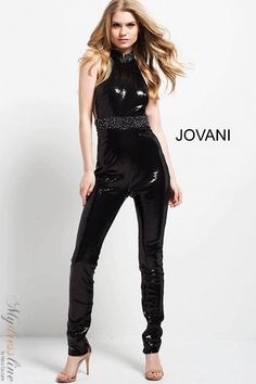 Alexandria Morgan, Black Sequin Jumpsuit, High Neck Jumpsuit, Plastic Dress, Prom Dress Ideas, Sequin Jumpsuit, Jovani Dresses, Halter Jumpsuit, Closet Wardrobe