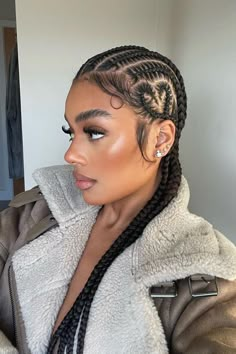 Curly Hair Braids, Feed In Braids Hairstyles, Braided Cornrow Hairstyles, Cute Box Braids Hairstyles, Protective Hairstyles Braids, Pretty Braided Hairstyles, Hairdos For Curly Hair, Natural Hair Braids