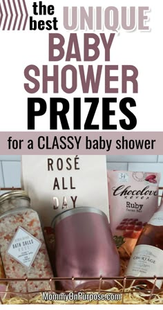 the best unique baby shower prizes for a classy baby shower or rose all day