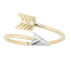 Accessorize your look with this beautiful ring from Au Naturale. Accessorize your look with this beautiful ring from Au Naturale. Ring width: 0.4 in. Metal: 10k gold Plating: 10k gold Finish: polished Packaging: pouch Additional details: nickel free Size: 9. Color: Yellow. Gender: female. Age Group: adult. Material: 14 Kt Gold. Packaging Pouch, Gold Arrow, Arrow Ring, Event Gifts, Right Hand Rings, Au Naturale, Detailed Ring, Beautiful Ring, 10k Gold