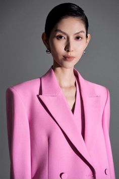 This blazer is perfect for the office and beyond. With its tailored fit and stylish peak lapels, it projects confidence and sophistication. Soft twill fabric ensures all-day comfort during work or play. Get ready to make an impression! Material: Brown (Twill)/ Pink (Crepe)Front length: 71cm/72cm/73cm (S/M/L), Sleeve Length: 60cm/61cm/62cm Mean Blvd, Crepe Blazer, Professional Cleaners, Peak Lapel, Twill Fabric, Flat Iron, Care Label, Online Fashion, Latest Fashion Trends