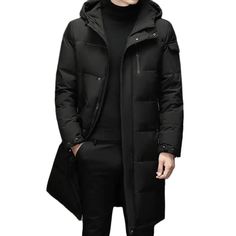 SPECIFICATIONS Thickness: Thick （Winter) Lining Material: Polyester Material: Polyester Applicable Season: Winter Gender: MEN Down Content: 90% Clothing Length: long Filling: White duck down Down Weight: 200g-250g Closure Type: zipper Hooded: Yes Fabric Type: Broadcloth Sleeve Length(cm): Full [20240126] Winter Coat Men, Duck Jacket, Duck Down Jacket, Long Winter Coats, Mens Parka, Mens Winter Coat, Coat Men, Winter Jacket Men, White Duck