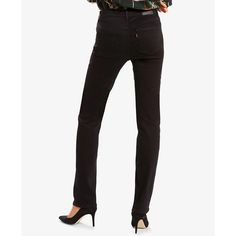 Levi's® classic straight-leg jeans are designed to stretch for effortless sculpting benefits and finished with all of the pockets you need..Approx. model height is 5'10' and she is wearing a size 28.Approx. inseam: 32' (L).Rise: approx. 9-3/4'; leg opening: 14-1/2'.Front zipper and button closure; belt loops.LENZING™ ECOVERO™ Viscose fibers are derived from sustainable wood and pulp, coming from certified and controlled sources. TENCEL™ is a trademark of Lenzing AG..LENZING™ ECOVERO™ viscose fib Levi's Slim Fit Straight Leg Bottoms, Levi's Fitted Straight Bottoms, Levi's Straight Bottoms For Fall, Levi's Classic Slim Fit Bottoms, Classic Levi's Slim Fit Bottoms, Levi's Straight Fit Bottoms, Levi's Straight Fit Jeans, Straight Fit Slim Bottoms For Fall, Levis Outfit