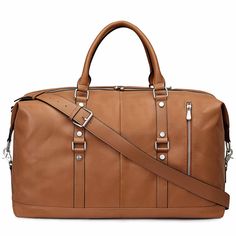 MERKMALE Langlebige Weekender -Tasche: Aus knitterfreiem Echtleder , hochwertige, glatte, strapazierfähige Silberbeschläge, 5 Metallnieten am Boden
 Reisetasche mit gro�ßem Fassungsvermögen (60 l): perfekt für alle Ihre 5–7-tägigen Reiseutensilien 3-Wege- Handgepäcktasche: Wird mit einem abnehmbaren und verstellbaren Riemen von 48,4 bis 55 Zoll geliefert, mit dem Sie Ihre Reisetasche einfach wechseln können Hand-/Schulter-/Umhängetasche
 Größe: 21 (53,5 cm) "x 9,25" (23,5 cm) x 13,6 "(34,5 cm)
 G Canvas Travel Bag, Leather Duffel Bag, Leather Weekender Bag, Leather Duffel, Leather Weekender, Non Woven Bags, Sac Week End, Women Travel, Travel Duffle