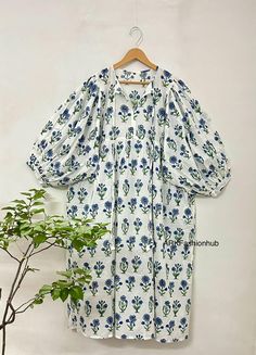 Indian Hand Block Printed Cotton Dress, Beautiful Dress, Comfortable Maxi Dress, Bohemian Dress, Hippie Dress, Floral Animal Bird Print Dress, Vintage Gown Dress, Unique Women Dress, Women Wear Stylish Summer Dress, Evening Dress, Comfortable Dress,  Indian Artisan Dress, Handmade Dress, Traditional Dress, Vegetable Dye, Natural Dye, Wooden Dye, Mini Midi Dress, Easy Wear Dress, Soft Cotton Dress, Gifts For Her Wearing This Hand Block Print Beautiful Dress, Which is Made Of Soft Pure Cotton Gauz Summer Cotton Midi Dress With Long Sleeves, Summer Long Sleeve Cotton Midi Dress, Long Sleeve Summer Cotton Midi Dress, Summer Long-sleeve Cotton Dress, Summer Long Sleeve Cotton Dresses, Cotton Long Sleeve Midi Dress For Vacation, Printed Long Sleeve Relaxed Fit Dress, Long Sleeve Cotton Midi Dress For Vacation, Multicolor Relaxed Fit Cotton Dress