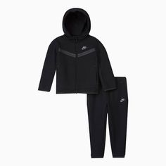 Nike Haddad Kid's Sportswear Tech Fleece Tracksuit Infants - Color: Black - Tops and Bottoms USA - Nike Tech Jacket, Hoodie And Pants Set, Nike Sportswear Tech Fleece, Kids Sportswear, Hoodie And Pants, Nike Tech Fleece, Sweatpants Set, Nike Tech, Tech Fleece