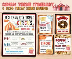 circus theme sign and ticket bundle for kids