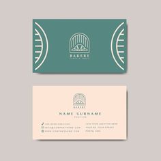 the bakery business card is designed to look like it has an image of a birdcage