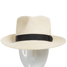 Black Hatband Classic Brimmed Hats For Vacation, Classic Brimmed Natural Color Hats, Classic Curved Brim Hat For Vacation, Classic Fedora With Curved Brim In Natural Color, Classic Natural Brimmed Hats, Casual Fitted Brimmed Panama Hat, Classic Sun Hat With Adjustable Short Brim, Classic Sun Hat With Adjustable Flat Brim, Classic Adjustable Brimmed Sun Hat