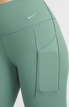 These everyday leggings boast signature InfinaSmooth tech that feels soft to the touch and are flexible enough for training, running or just lounging. 25" inseam; 8" leg opening; 11" front rise; 14" back rise (size Medium) Side drop-in pockets Lined gusset Dri-FIT moisture-wicking technology 76% nylon, 24% spandex Machine wash, tumble dry Imported Nike Compression Activewear, Nike Functional Solid Color Activewear, Nike Go-dry Bottoms For Pilates, Nike Sporty Moisture-wicking Yoga Pants, Nike Running Activewear, Nike Stretch Full Length Activewear, Nike Moisture-wicking Stretch Leggings, Nike Compressive Go-dry Leggings, Casual Nike Activewear For Pilates