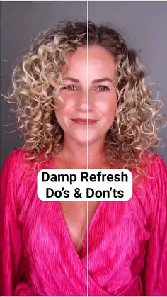 How To Refresh Curls In The Morning, Next Day Curly Hair Refresh, Refresh Curly Hair Next Day, Second Day Curly Hair Refresh, 2nd Day Curly Hair Refresh, Refresh Curls Next Day, How To Refresh Curly Hair, Party Hairstyles For Curly Hair, Wavy Curly Hair Cuts