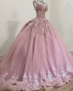 Item Details: Silhouette: ball gown Occasion:wedding Waist: Natural Sleeve Length:scoop Fabric ：tulle Embellish：beading Shown Color: mauve pink Built-In Bra: Yes Generally Tailoring Time:14-17 Days. Delivery Time: 4-7 Days. Receiving Time=Tailoring Time+Delivery Time Ship :Worldwide Email: siaoryne@gmail.com For Rush Order Service For rush order, dress will be finished within 7-10 natural days, and then 3-5 natural days for shipping, so, there only need 10-15 natural days to get your dress if yo Formal Masquerade, Masquerade Gown, Quinceanera Pink, Quincenera Dresses, Quinceñera Dresses, Pink Ball Gown, Pretty Quinceanera Dresses, Quince Ideas, Pink Prom