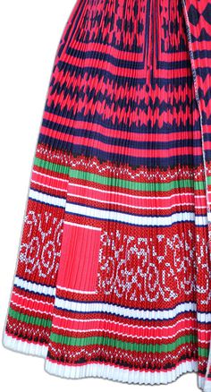 Multicolor Skirt With Traditional Patterns, Traditional Red Lined Maxi Skirt, Long Patterned Lined Skirt, Patterned Long Skirt With Lining, Traditional Pleated Skirt For Spring, Multicolor Long Skirt With Traditional Patterns, Polka Dot Skirt, Pink Print, Skirt Length