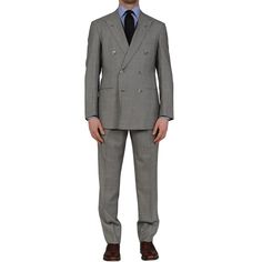 D'AVENZA Handmade Gray Wool Double Breasted Suit EU 52 NEW US 42 – SARTORIALE Fitted Pantsuit With Button Closure For Semi-formal Occasions, Timeless Business Casual Suits With Double Button Closure, Classic Double-breasted Suit With Button Cuffs, Tailored Double-breasted Business Set, Classic Double-breasted Suits With Button Cuffs, Fitted Double-breasted Suits For Work, Slim Fit Sets With Notch Lapel And Buttons, Classic Double-breasted Business Casual Suit, Tailored Double Breasted Timeless Suit With Buttons