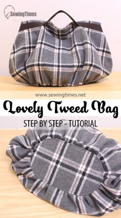 the lovely tweed bag sewing pattern is easy to sew