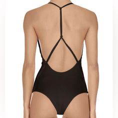 Features: Plunge Neckline, Strappy Back, Low Cut Condition: Great Preowned. Light Signs Of Use But No Observed Excessive Wear, Flaws, Or Stains Size: Large // Mikoh Africa One Piece Bathing Suit Swim Swimsuit Swimwear Vacation Resort Black Sexy Low Coverage Sleek Macrame Tie Back // Black Low Back Bodysuit With Lined Body, Chic Black Low Back Bodysuit, Black Closed Back Bodysuit For Summer, Chic Black Swimwear With Low Back, Night Out Triangle Top Bodysuit With Lined Body, Night Out Bodysuit With Triangle Top, Evening Black Lined Swimwear, Backless Black Bodysuit With Back Opening, Elegant Black Swimming Bodysuit