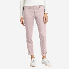 Women's Stretch Legend Wash Pants - Boyfriend | Eddie Bauer Fitted Cotton Pants With 5-inch Inseam, Non-stretch Solid Cotton Cargo Pants, Non-stretch Cotton Casual Work Pants, Non-stretch Cotton Casual Chinos, Solid Color Relaxed Fit Straight Leg Chinos, Casual Non-stretch Cotton Work Pants, Casual Non-stretch Cotton Chinos, Casual Solid Color Mid-rise Chinos, Relaxed Fit Mid-rise Work Pants