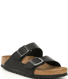 Birkenstock Women's Arizona Oiled Leather Soft Footbed Sandals | Dillard's Leather Footbed Sandals With Buckle Closure, Open Toe Sandals With Removable Insole In Oiled Leather, Open Toe Sandals With Oiled Leather Sole, Leather Slides With Double Straps And Leather Footbed, Classic Leather Footbed Sandals For Spring, Open Toe Sandals With Oiled Leather And Leather Lining, Black Leather Footbed Sandals With Cork-bed Midsoles, Casual Open Toe Oiled Leather Sandals, Leather Open-toe Footbed Sandals