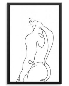 a black and white drawing of a woman's body in the shape of a rectangle