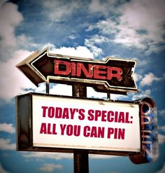 a sign that says dinner today's special all you can pin