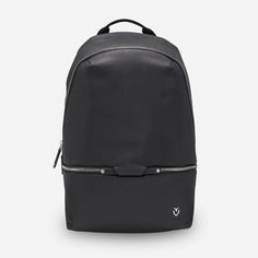 Modern Backpack With Leather Trim For On-the-go, Modern Leather Backpack With Leather Trim For Business, Modern Business Leather Backpack With Leather Trim, Luxury Commuting Bags With Leather Trim, Luxury Bags With Leather Trim For Commuting, Elegant Travel Backpack With Leather Backing, Elegant Leather Backpack For Commuting, Elegant Backpack With Zipper Closure, Elegant Everyday Backpack With Zipper Pocket