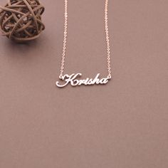 Name necklace-rose gold name necklace,custom nameplate necklace,personalized necklace,name jewelry,birthday gift for girls Product Description Metal: Sterling Silver Color: silver, gold, rose gold,white gold Nameplate width: 20mm-40mm (according to the length of the names,its size is not fixed) Thickness : 1.2 mm. (approx.) Your purchase will arrive inside a lovely gift box ready for gift giving. ###HOW TO ORDER###: Step 1: Select color and chain length. Step 2: Please write name and a font numb Custom Name Charm Necklace Nameplate For Her, Custom Name Charm Necklace For Her, Custom Nameplate Charm Necklace As Gift For Her, Gift For Her: Custom Nameplate Charm Necklace, Customized Rose Gold Name Necklace For Her, Customized Rose Gold Necklace As A Gift For Her, Customizable Rose Gold Necklace For Her, Customized Rose Gold Necklace For Personalized Gift, Adjustable Rose Gold Name Necklace With Custom Name