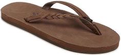 Braided Flip Flops For Beach, Adjustable Leather Slippers, Comfortable Adjustable Flip Flops With Leather Footbed, Brown Leather Braided Sandals, Adjustable Slippers With Leather Footbed, Casual Adjustable Braided Flip Flops, Comfortable Leather Flip Flops, Adjustable Leather Flip Flops, Adjustable Braided Open Toe Flip Flops