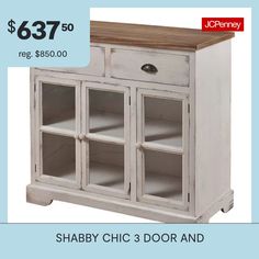 the shabby chic 3 door and 2 drawer sideboard is $ 697