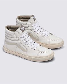 Sk8-Hi Premium Leather Shoe Sk8 Hi Vans Outfit, High Top Nikes, Starboy Aesthetic, Rain Drum, Hightop Shoes, Hi Top Vans, Sk8 Hi Vans, Vans Hi, Vans Outfit