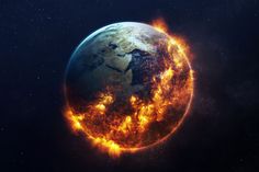 an image of the earth on fire with words that read wm espanol