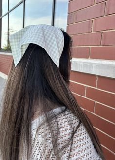 A lovely hair bandana in a beautiful mint green small gingham print fabric with Swiss dots detail. Fabric is 80% polyester, 15% rayon, 5% spandex. Made with adjustable ties cut on bias. Comes in adult size, toddler size, or both for a bundled price.  Makes a great gift for a mom and daughter duo! Fashionable yet practical for covering your hair while you're out in the sun, gardening or just out and about.  Measurements of body of bandana (widest): Adult 21 inches  Toddler 17 inches  Care: Handwa Cute Cotton Hair Accessories For Summer, Cute Cotton Summer Hair Accessories, Trendy Bandana With Matching Headband For Spring, Trendy Spring Bandana With Matching Headband, Casual Spring Hair Accessories With Matching Headband, Casual Hair Accessories With Matching Headband For Spring, Casual Matching Headband Hair Accessories For Spring, Casual Green Headband, Summer White Cotton Hair Accessories