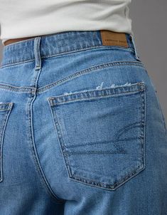 AE Dreamy Drape Stretch Super High-Waisted Baggy Wide-Leg Jean Super High Waisted Jeans, High Waisted Baggy Jeans, High Waisted Jean, Jeans American Eagle, Ultra Wide, Baggy Jeans, Wide Leg Jeans, High Waist Jeans, Women's Jeans