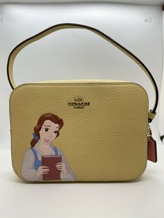 Disney X Coach Mini Camera Bag With Belle C3404 ready to ship. Condition is "New with tags". Shipped with USPS Priority Mail. Movie Character Ideas, Disney Purses, Coach Disney, Disney Purse, Pretty Purses, Disney Bags, High Characters, Monster High Characters, Disney Bag