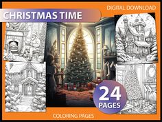 the christmas time coloring pages are available for adults and children to print on their own