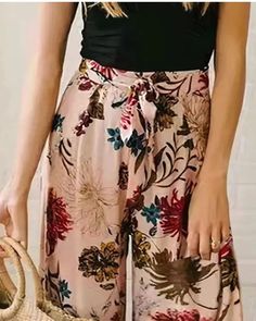 Lasaky - Wide-leg pants with tropical print and tie detail Leg Pants, Tropical Print, Wide Leg Pants, Wide Leg, Pants