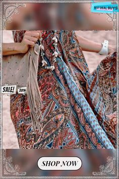 Fashion Printed Halterneck V-neck Bohemian Long Dress Bohemian Dresses Long, Long Wrap Dress, Boho Beach Dress, Bohemian Maxi, Loose Maxi Dress, Bohemian Maxi Dress, Long Evening Gowns, Womens Floral Dress, Beach Maxi Dress