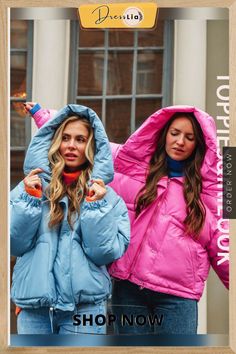 Toppies Winter Jacket Women Hooded Pink Puffer Jackets Loose Casual Candy Color Coat Korean Fashion Outwear Trendy Hooded Puffer Outerwear, Trendy Parka With Detachable Hood And Long Sleeves, Trendy Long Sleeve Parka With Detachable Hood, Trendy Hooded Puffer Jacket For Winter, Spring Hooded Puffer Parka, Fall Long Sleeve Puffer Windbreaker, Hooded Puffer Windbreaker For Fall, Pink Outerwear With Adjustable Hood For Cold Weather, Pink Long Sleeve Outerwear With Double-lined Hood