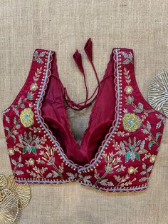 Shop Maroon Embroidered Sleeveless Saree Blouse Online in USA – Pure Elegance Traditional Sleeveless Chanderi Pre-draped Saree, Bollywood Style Sleeveless Art Silk Pre-draped Saree, Sleeveless Chanderi Pre-draped Saree For Festive Occasions, Festive Chanderi Sleeveless Saree, Designer Wear Sleeveless Art Silk Saree, Traditional Chanderi Lehenga, Traditional Sleeveless Chanderi Lehenga, Traditional Embroidered Sleeveless Pre-draped Saree, Semi-stitched Sleeveless Pre-draped Saree With Zari Work