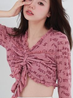 Material: 100% Cotton
Model: 167cm/50kg Wearing size S





shoulder width
Length
Chest surroundings
Sleeve Length


S

33cm
35cm
80cm
60cm


M

34cm
36cm
84cm
61cm


L

35cm
37cm
88cm
62cm Pink Fitted Long Sleeve Top For Spring, Cute Long Sleeve Summer Tops, Cute Fitted Long Sleeve Tops, Cute Long Sleeve Spring Tops, Cute Long Sleeve Tops For Spring, Cotton Long Sleeve Summer Top, Stretch Cotton Long Sleeve Top For Summer, Summer Stretch Cotton Long Sleeve Top, Feminine Fitted Tops For Loungewear