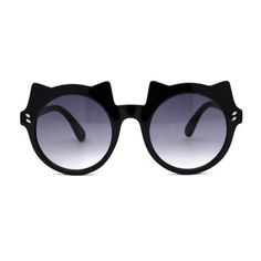 Child size girl's kitty cat fun party shade retro plastic sunglasses. Size: one size.  Color: Black.  Gender: female.  Age Group: kids. Cute Black Sunglasses With Uv Protection, Playful Black Plastic Sunglasses, Fun Black Sunglasses For Parties, Cute Cat Eye Sunglasses For Summer, Fun Black Halloween Sunglasses, Fun Cat Eye Plastic Sunglasses, Fun Plastic Cat Eye Sunglasses, Fun Cat Eye Sunglasses With Gradient Lenses, Circle Sunglasses