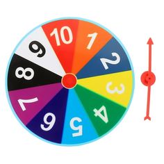 a colorful spinning wheel with numbers on it