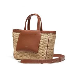 Discover the Perfect Beach Companion Embrace elegance and functionality with our stunning woven beach tote. Designed for the modern woman, this large capacity handbag seamlessly blends style and practicality, making it an essential addition to your summer wardrobe. Whether you're headed to the seaside, planning a weekend getaway, or simply running errands in town, this versatile bag is your go-to accessory. Features That Impress Crafted from high-quality microfiber synthetic leather, this beach tote boasts a soft yet durable construction that ensures longevity. The intricate knitting pattern adds a touch of sophistication, while the casual tote shape offers ample space for all your essentials. The interior is thoughtfully designed with a zipper pocket and compartment, keeping your belongin Shopping Beach Bag With Braided Top Handles, Shopping Beach Bag With Top Handle And Braided Handles, Top Handle Beach Bag With Braided Handles For Shopping, Versatile Summer Straw Bag With Removable Pouch, Summer Crochet Bag With Double Handle And Removable Pouch, Chic Large Capacity Bags For Vacation, Summer Beach Bag With Detachable Handle In Natural Color, Trendy Natural Bucket Bag With Removable Pouch, Summer Bucket Bag With Removable Pouch