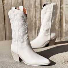 New In Box Brand: Beast Fashion Color: White (Creamy Off White) Runs True To Size Tts For That Fierce, Classic Western Look, You Need A Pair Of These White Mid Calf Boots. You Don’t Have To Be Off To A Nashville Rodeo To Rock Them! Western Boots Feature An White Faux Vegan Leather Upper With Intricate Embroidered Tonal Stitched Detailing. This Modern Take On A Retro Classic Asserts Luxury With Just The Right Amount Of Interest In The Updated Scalloped Curved Top, And Inner Pull Tab Design On Bot White Boots For Summer Rodeo, White Summer Boots For Rodeo, White Summer Rodeo Boots, Spring Embroidered White Boots, Spring White Embroidered Boots, White Embroidered Boots For Winter, White Snip Toe Boots For Spring, White Embroidered Western Boots, White Embroidered Pointed Toe Boots