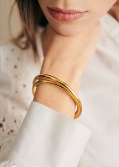 Open brass cuff gilded with fine gold;Inside dimensions : 55 x 45 mm / 2.1 x 1.7 in;Opening : 28 mm / 1.10 in Brass Cuff, Gold Bracelet Cuff, Wrist Cuffs, Parisian Style, Arm Band, Cuff Bracelet, Gold Bracelet, Cuff, Brass