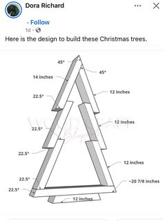 Christmas Gift Ideas Crafts, Wood Christmas Trees Diy, Christmas Trees Diy, Tre Kunst, Wood Christmas Trees, Diy Holiday Ideas, Trees Diy, Christmas Diy Wood, Wood Art Diy